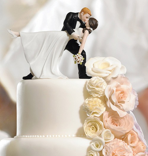 Pinch wedding cake topper