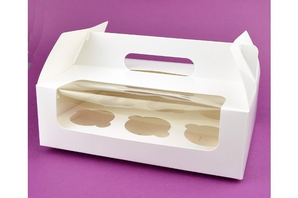 Standard 6 Cupcake Boxes with window **New!**