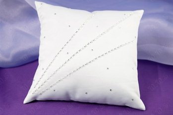Elegant Satin Ring Pillow Ivory